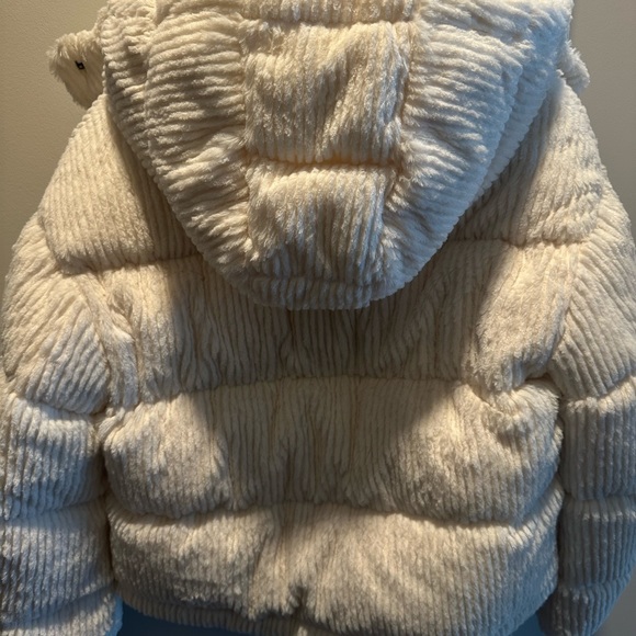 Moncler White Daos Faux-Fur Down Jacket 00 - Picture 8 of 10